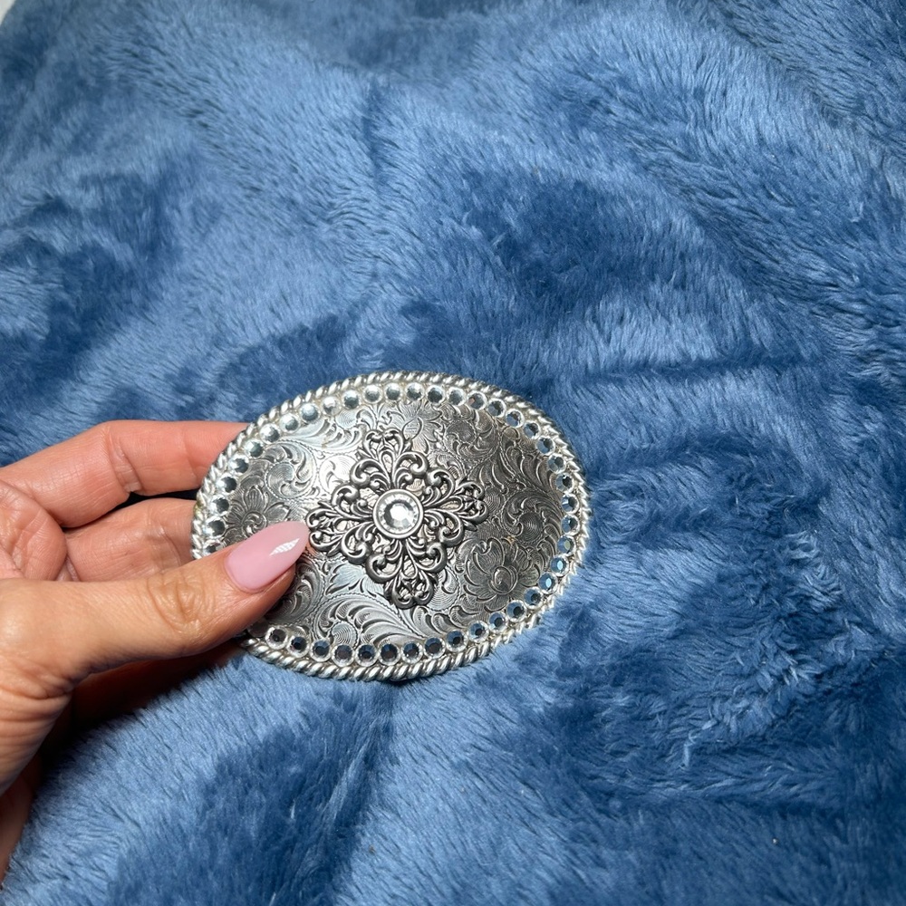 Nocona Western Silver Belt Buckle